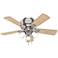42" Hunter Crestfield Brushed Nickel Low Profile Ceiling Fan with LED