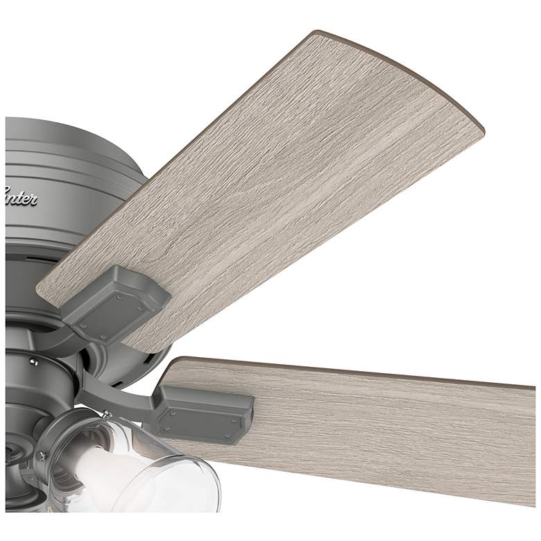 Image 2 42" Hunter Crestfield Matte Silver LED Ceiling Fan with Pull Chain more views