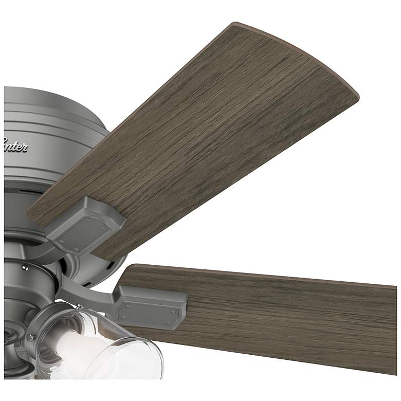 Image 3 42" Hunter Crestfield Matte Silver LED Ceiling Fan with Pull Chain more views