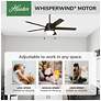 7_42" Hunter Crestfield Matte Silver LED Ceiling Fan with Pull Chain more views