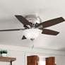 Thumbnail1 of 42" Hunter Newsome Brushed Nickel LP Ceiling Fan with LED Light Kit