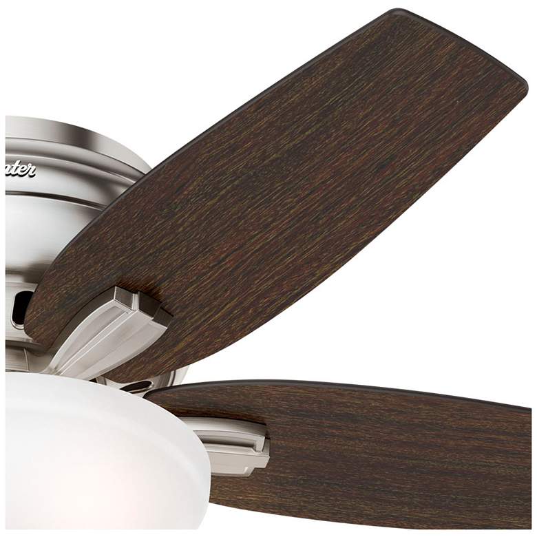 Image 3 42" Hunter Newsome Brushed Nickel LP Ceiling Fan with LED Light Kit more views