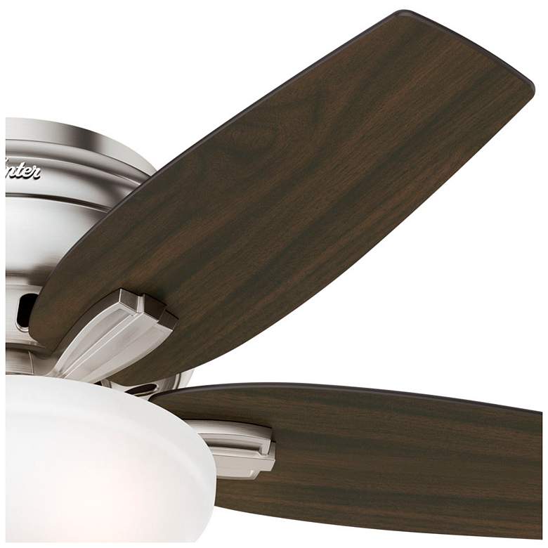 Image 4 42" Hunter Newsome Brushed Nickel LP Ceiling Fan with LED Light Kit more views