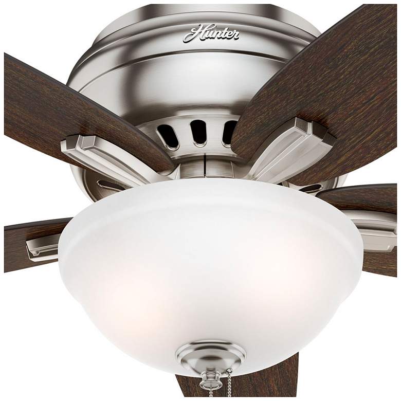 Image 5 42" Hunter Newsome Brushed Nickel LP Ceiling Fan with LED Light Kit more views