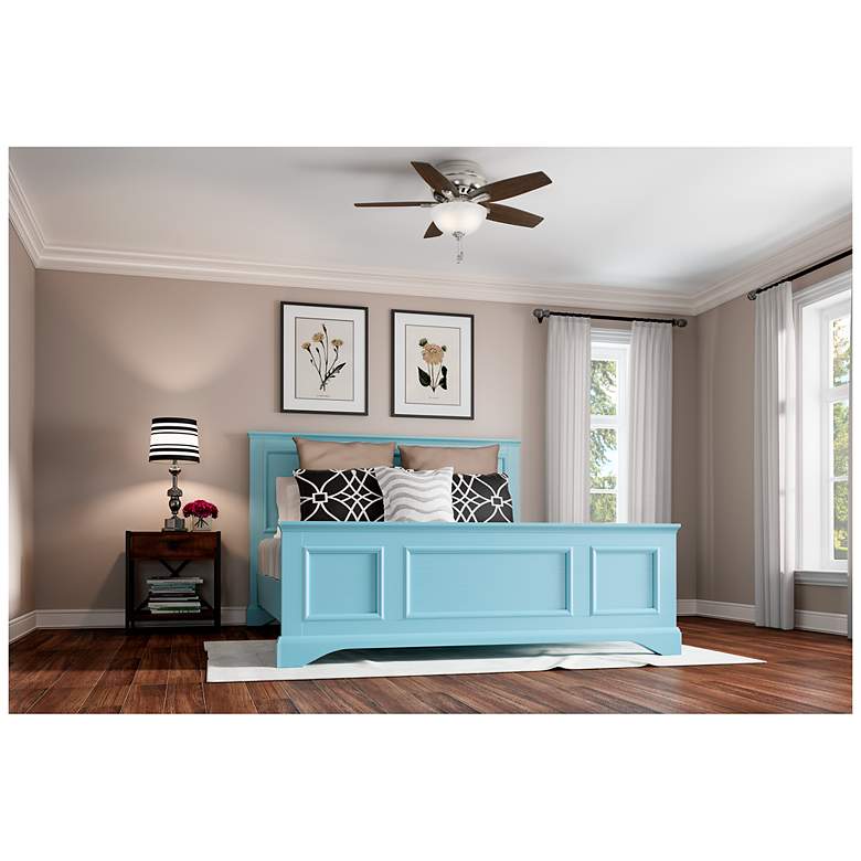 Image 7 42" Hunter Newsome Brushed Nickel LP Ceiling Fan with LED Light Kit more views