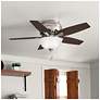 42" Hunter Newsome Brushed Nickel LP Ceiling Fan with LED Light Kit