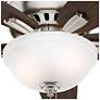 42" Hunter Newsome Brushed Nickel LP Ceiling Fan with LED Light Kit