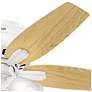 4_42" Hunter Newsome Fresh White Low Profile Ceiling Fan with LED Light more views