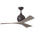 42" Irene-3 Textured Bronze and Gray Ash Ceiling Fan