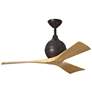 42" Irene-3 Textured Bronze and Light Maple Ceiling Fan