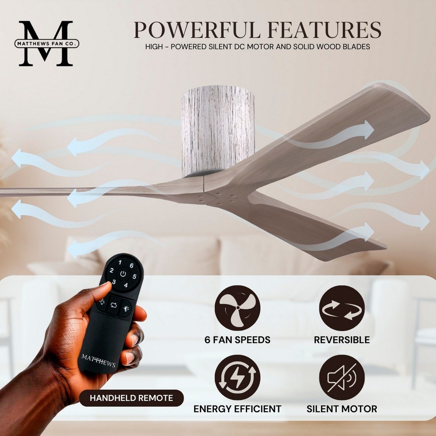 42" Irene-3H Barnwood and Gray Ash Ceiling Fan