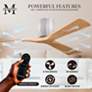 42" Irene-3H Barnwood and Light Maple Tone Ceiling Fan