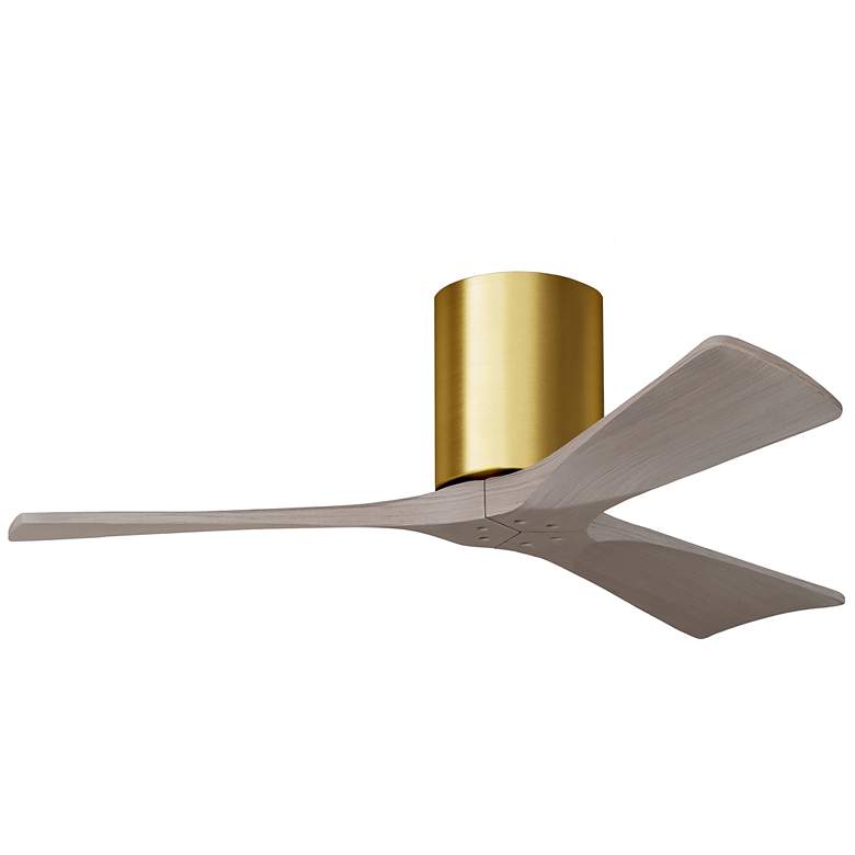 Image 1 42" Irene-3H Brushed Brass and Gray Ash Ceiling Fan