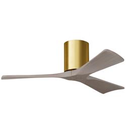 42&quot; Irene-3H Brushed Brass and Gray Ash Ceiling Fan