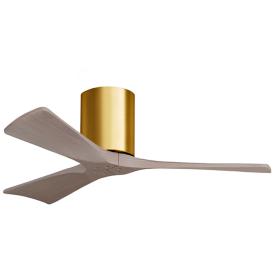 42" Irene-3H Brushed Brass and Gray Ash Ceiling Fan 42" Irene-3H Brushed Brass and Gray Ash Ceiling Fan