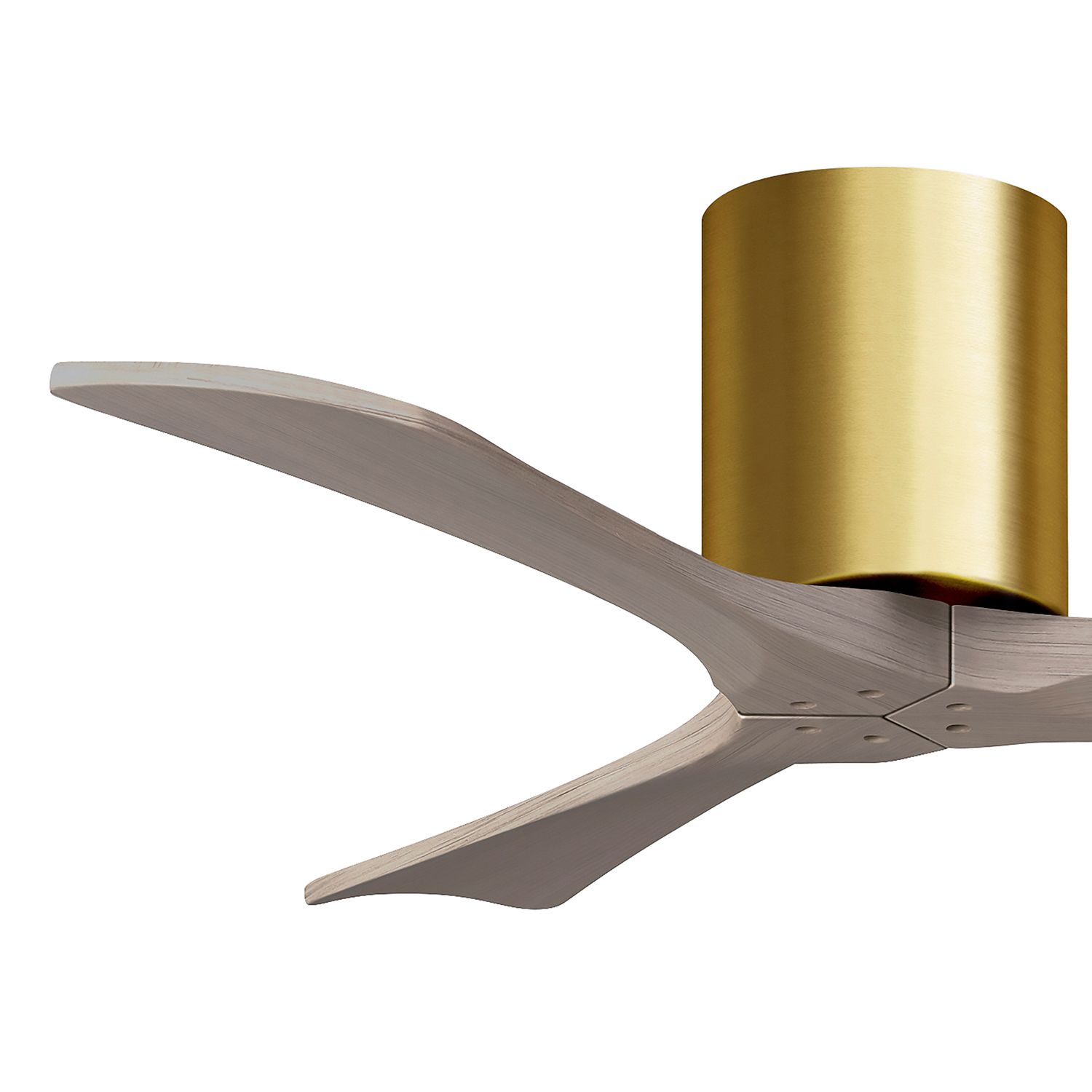 42" Irene-3H Brushed Brass and Gray Ash Ceiling Fan