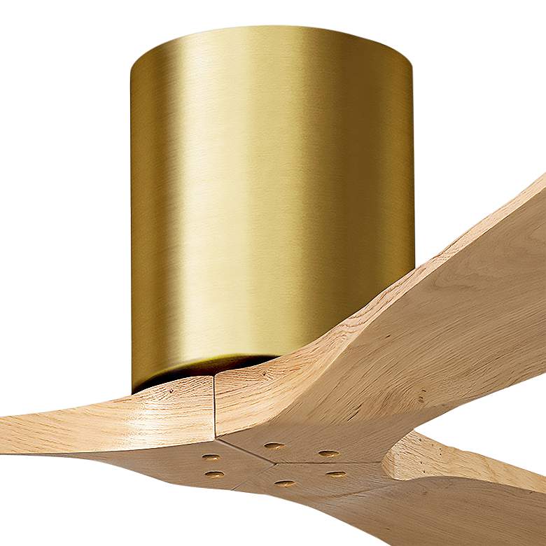 Image 2 42 inch Irene-3H Brushed Brass and Light Maple Tone Ceiling Fan more views