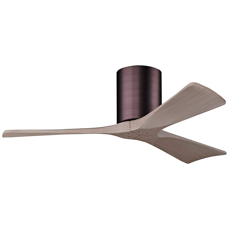 Image 1 42" Irene-3H Brushed Bronze and Gray Ash Hugger Ceiling Fan