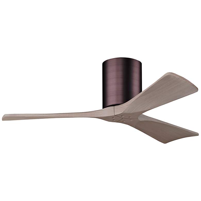 Image 1 42 inch Irene-3H Brushed Bronze and Gray Ash Hugger Ceiling Fan