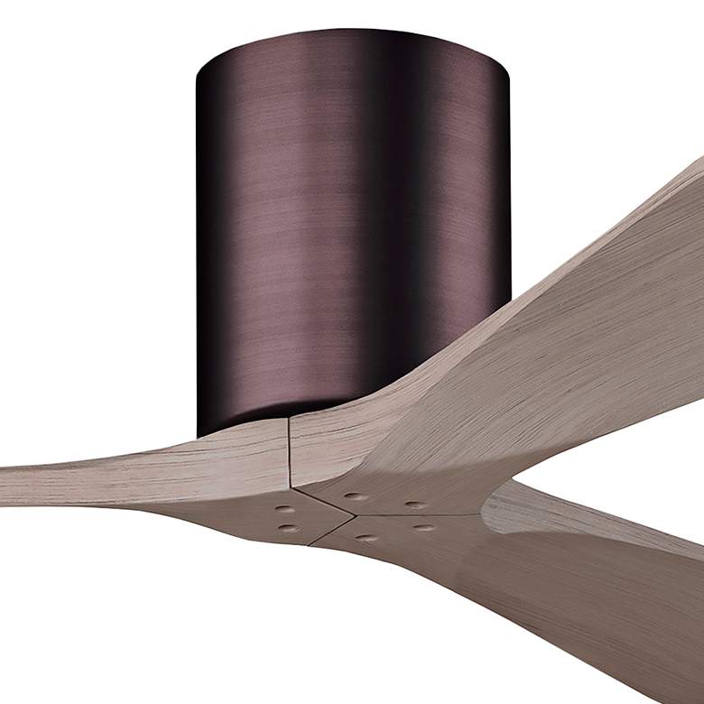 Image 2 42" Irene-3H Brushed Bronze and Gray Ash Hugger Ceiling Fan more views