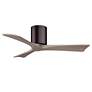 2_42" Irene-3H Brushed Bronze and Gray Ash Hugger Ceiling Fan more views