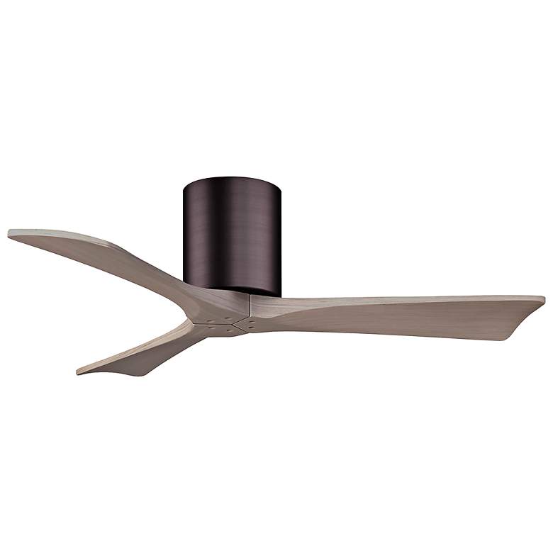 Image 3 42" Irene-3H Brushed Bronze and Gray Ash Hugger Ceiling Fan more views