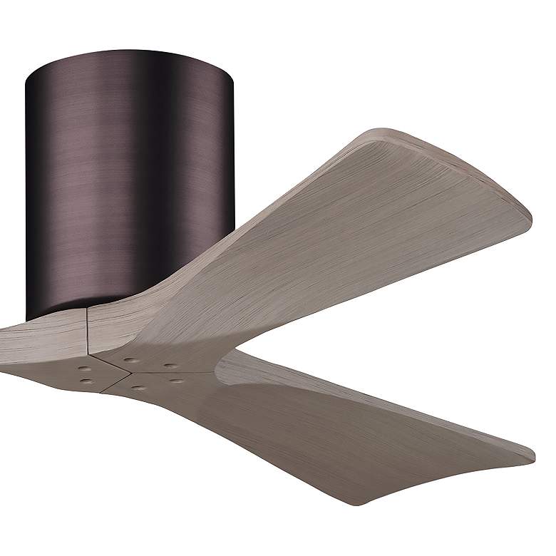 Image 6 42" Irene-3H Brushed Bronze and Gray Ash Hugger Ceiling Fan more views