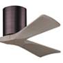 6_42" Irene-3H Brushed Bronze and Gray Ash Hugger Ceiling Fan more views