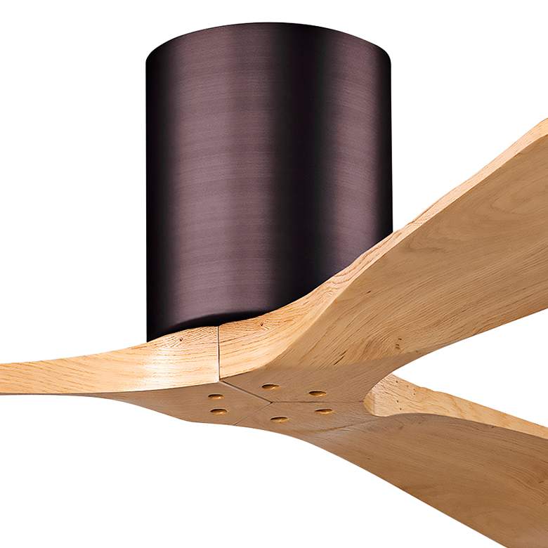 Image 2 42" Irene-3H Brushed Bronze and Light Maple Hugger Ceiling Fan more views