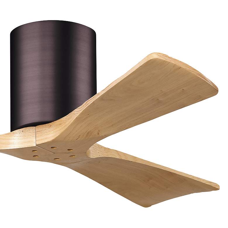 Image 6 42" Irene-3H Brushed Bronze and Light Maple Hugger Ceiling Fan more views
