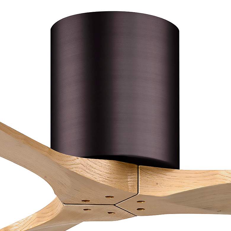 Image 7 42" Irene-3H Brushed Bronze and Light Maple Hugger Ceiling Fan more views