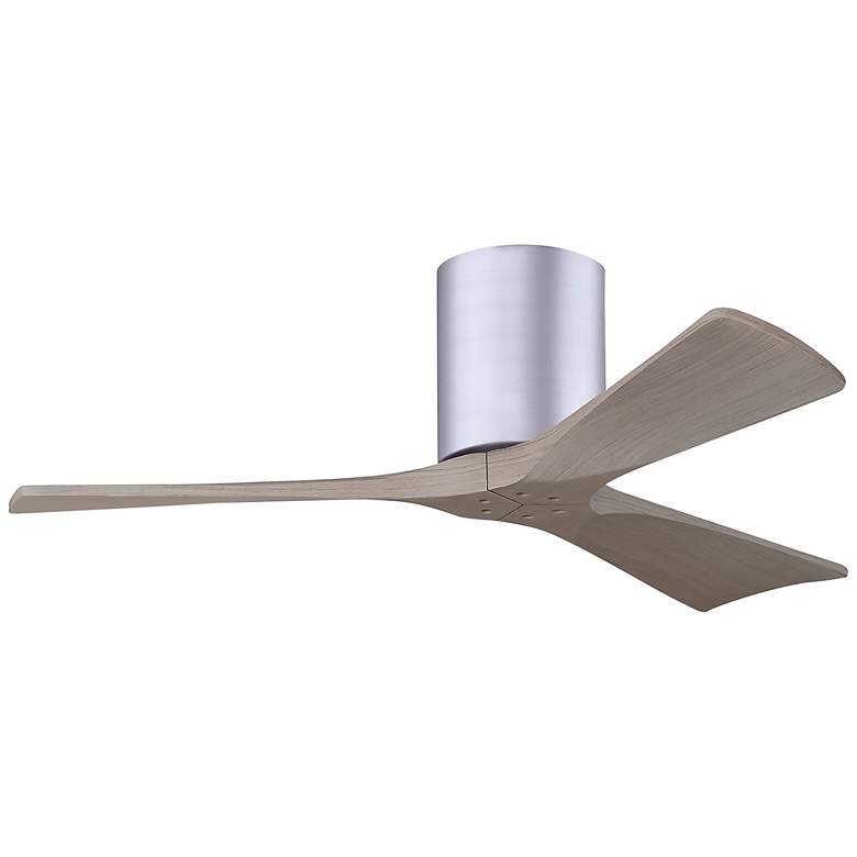 Image 1 42" Irene-3H Brushed Nickel and Gray Ash Hugger Ceiling Fan