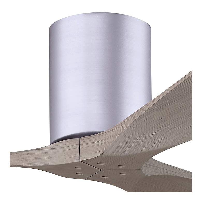Image 2 42" Irene-3H Brushed Nickel and Gray Ash Hugger Ceiling Fan more views