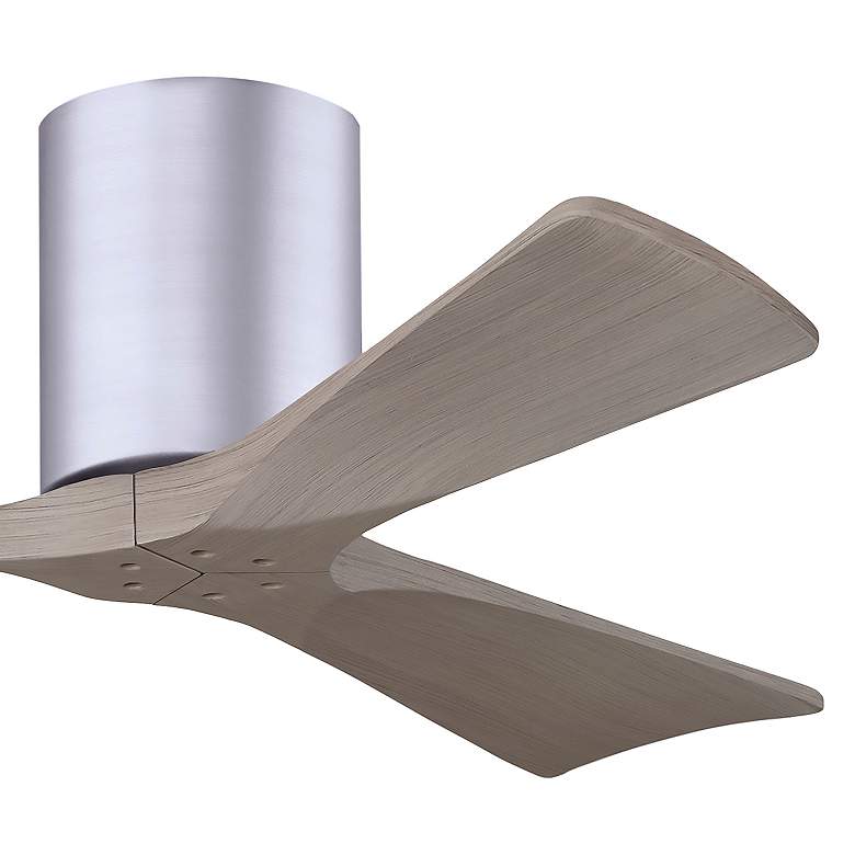 Image 6 42" Irene-3H Brushed Nickel and Gray Ash Hugger Ceiling Fan more views
