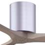 7_42" Irene-3H Brushed Nickel and Gray Ash Hugger Ceiling Fan more views