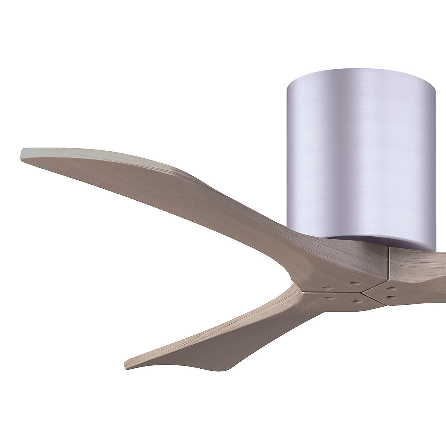 42" Irene-3H Brushed Nickel and Gray Ash Hugger Ceiling Fan