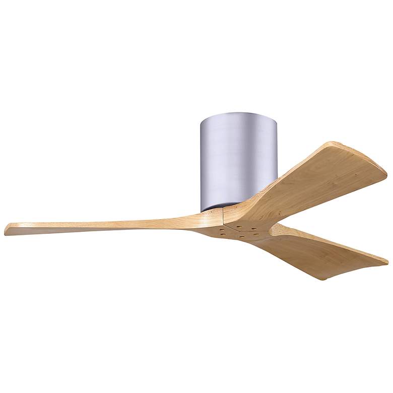 Image 1 42" Irene-3H Brushed Nickel and Light Maple Hugger Ceiling Fan
