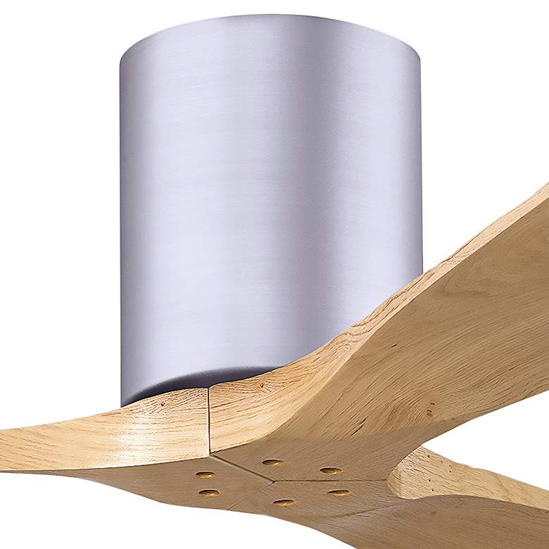 Image 2 42" Irene-3H Brushed Nickel and Light Maple Hugger Ceiling Fan more views
