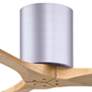 7_42" Irene-3H Brushed Nickel and Light Maple Hugger Ceiling Fan more views