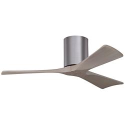 42&quot; Irene-3H Brushed Pewter and Gray Ash Hugger Ceiling Fan