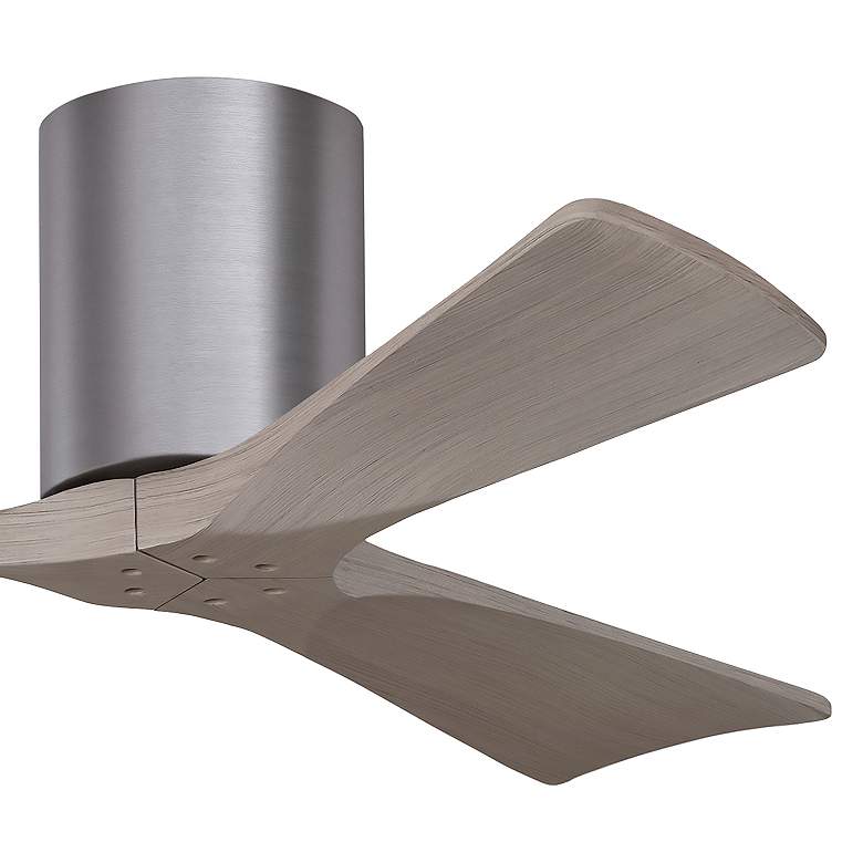 Image 6 42" Irene-3H Brushed Pewter and Gray Ash Hugger Ceiling Fan more views