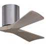 6_42" Irene-3H Brushed Pewter and Gray Ash Hugger Ceiling Fan more views