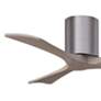 42" Irene-3H Brushed Pewter and Gray Ash Hugger Ceiling Fan