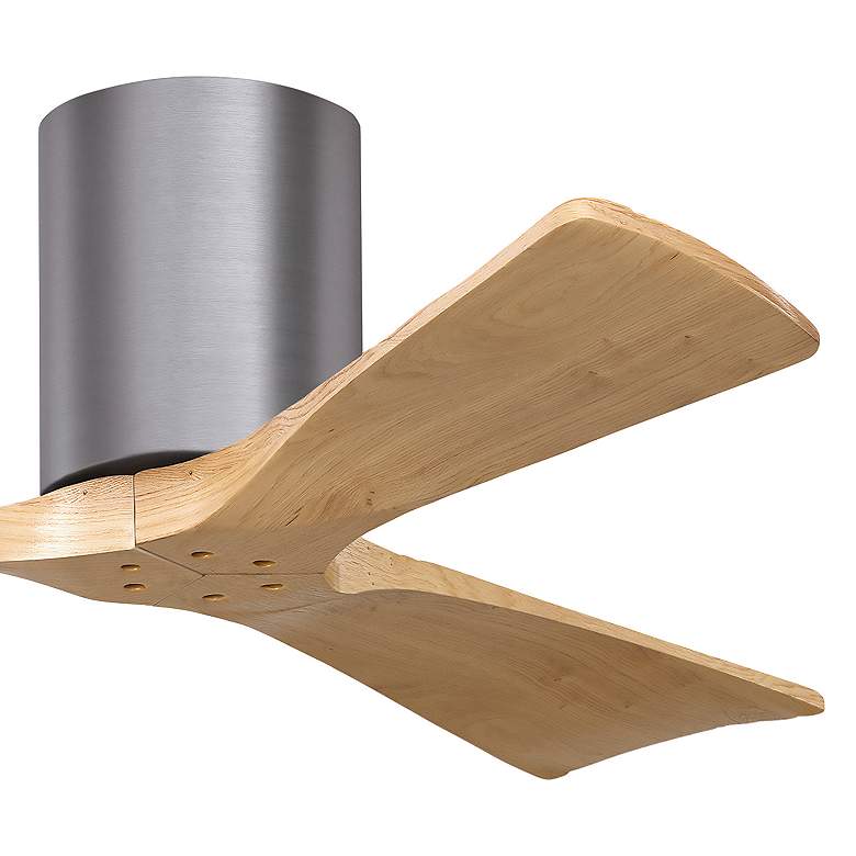 Image 6 42" Irene-3H Brushed Pewter and Light Maple Hugger Ceiling Fan more views