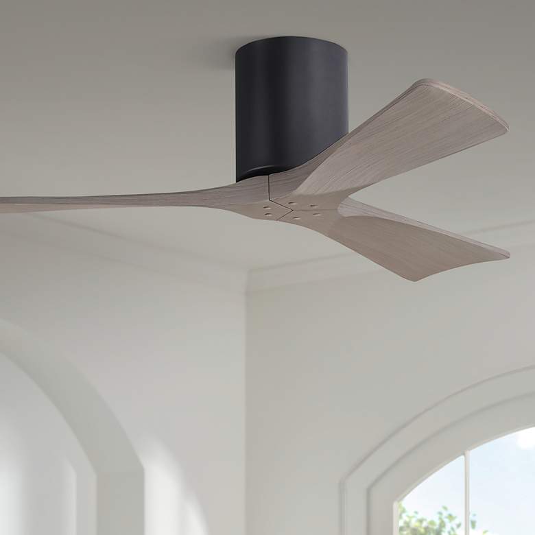 Image 1 42" Irene-3H Matte Black and Gray Ash Ceiling Fan