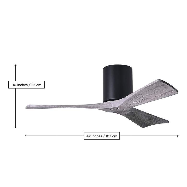 Image 6 42 inch Irene-3H Matte Black and Light Maple Tone Hugger Ceiling Fan more views