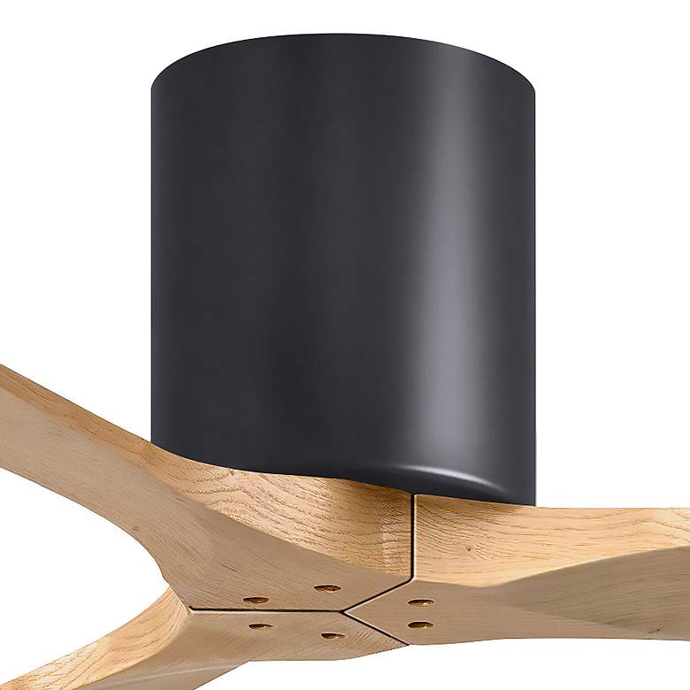Image 7 42" Irene-3H Matte Black and Light Maple Tone Hugger Ceiling Fan more views