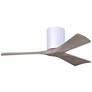 42" Irene-3H Matte White and Gray Ash Ceiling Fan