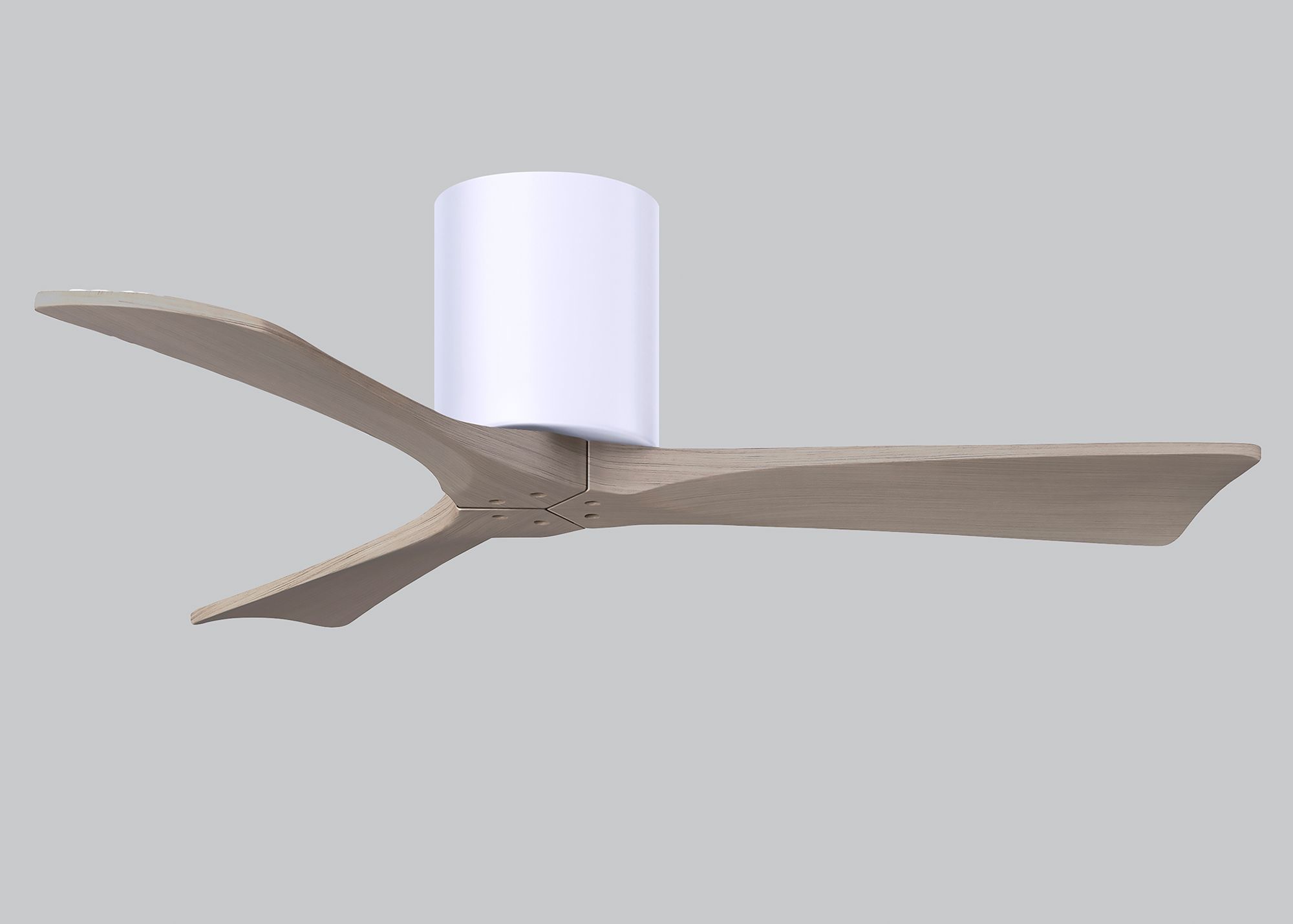 42" Irene-3H Matte White and Gray Ash Ceiling Fan