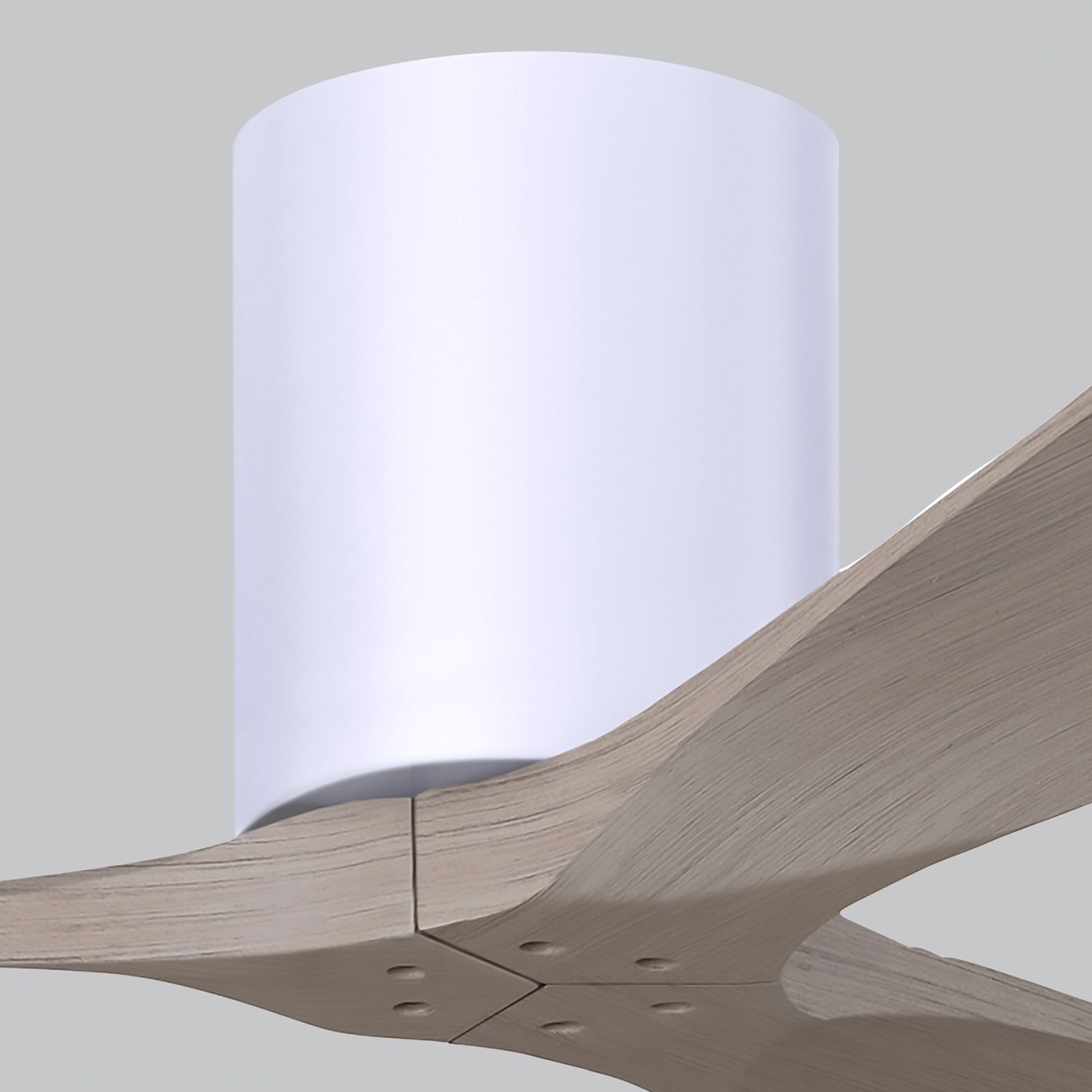 42" Irene-3H Matte White and Gray Ash Ceiling Fan